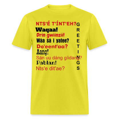 Alaskan Greetings T-Shirt - yellow