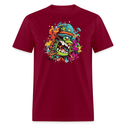 Angry Disruptive T-Shirt - burgundy