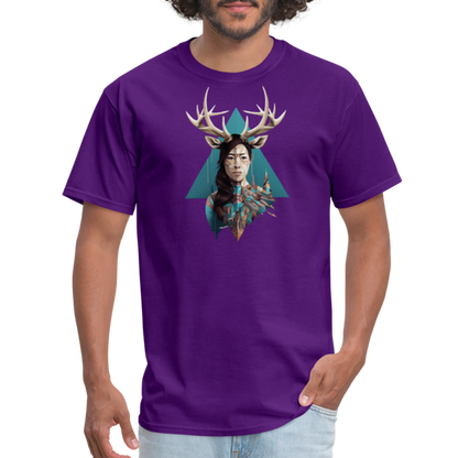 Deer Woman T-Shirt - purple