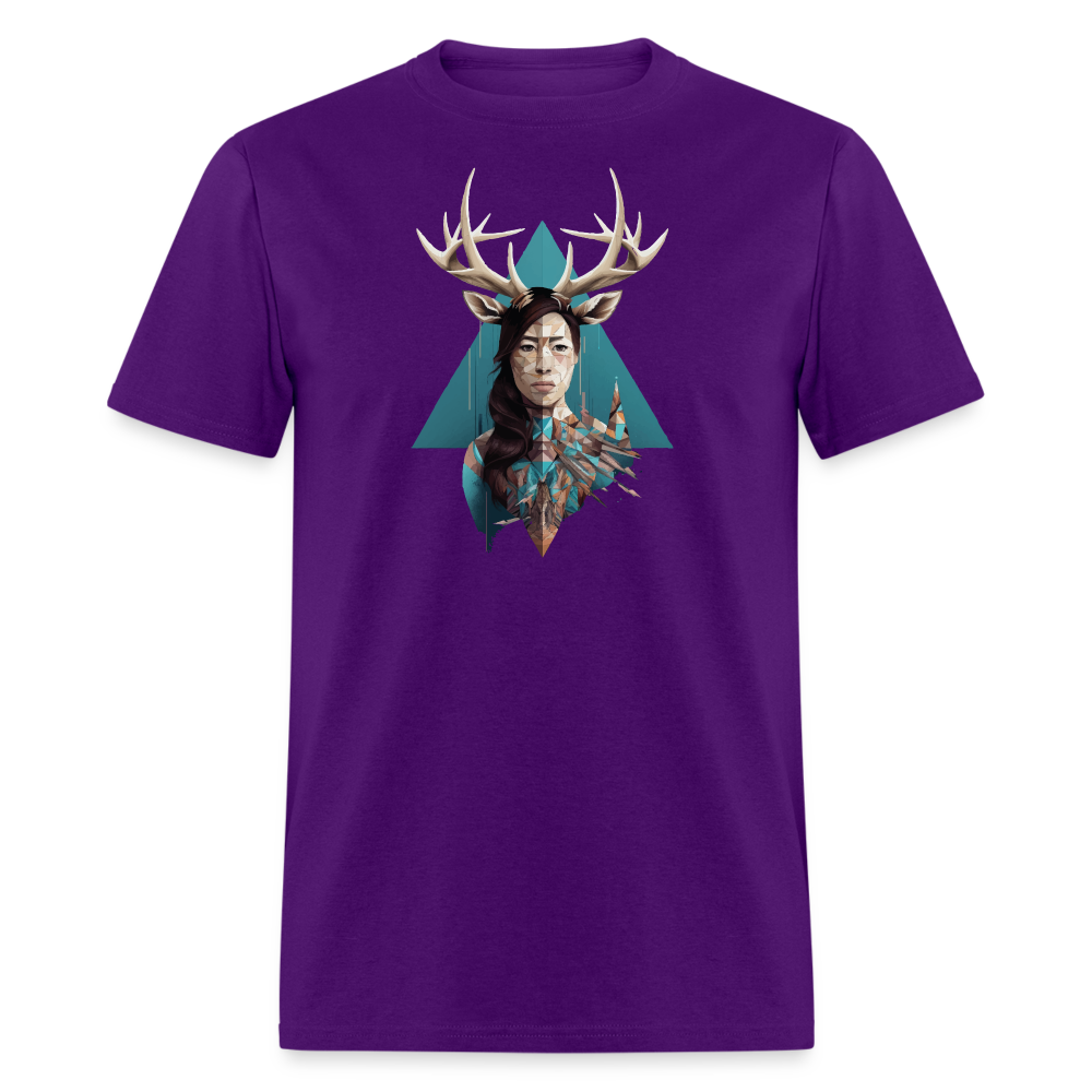 Deer Woman T-Shirt - purple