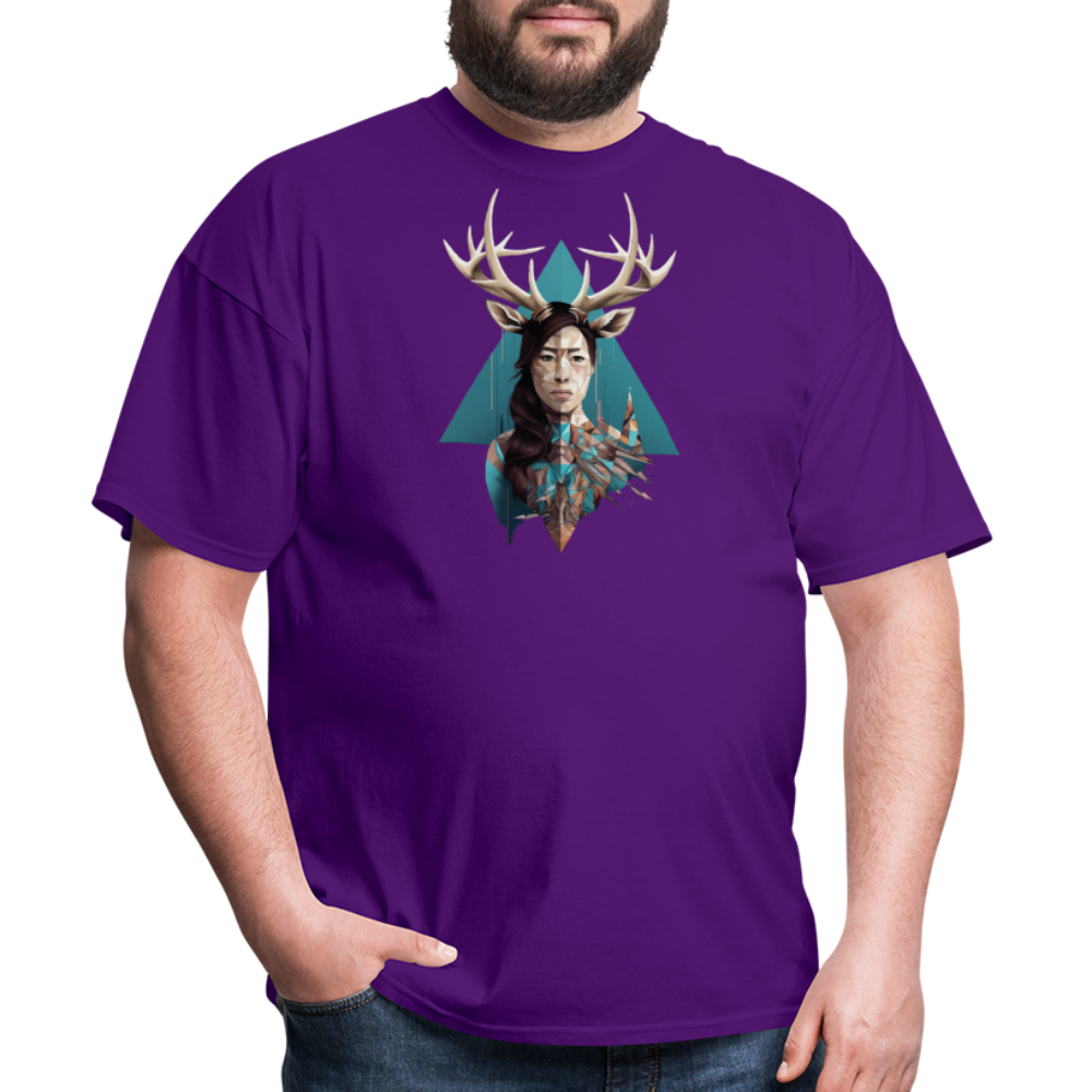 Deer Woman T-Shirt - purple