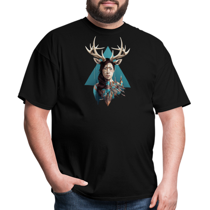 Deer Woman T-Shirt - black