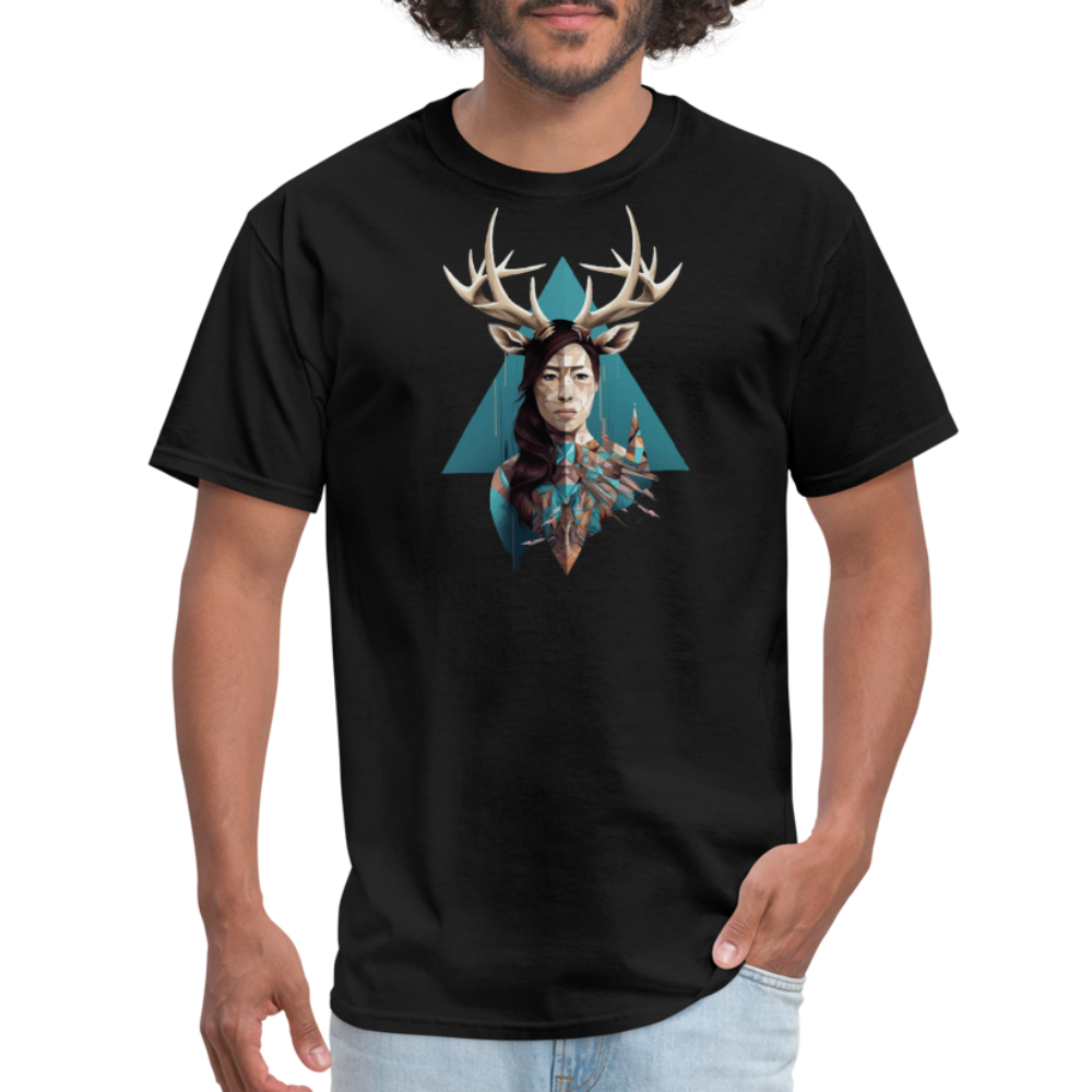 Deer Woman T-Shirt - black