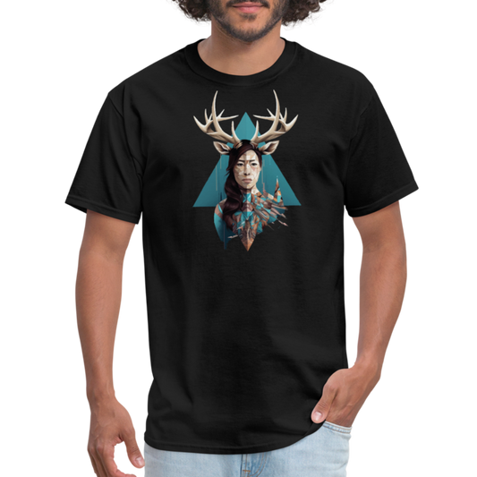 Deer Woman T-Shirt - black