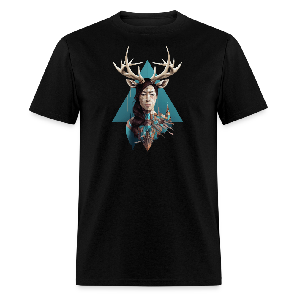 Deer Woman T-Shirt - black