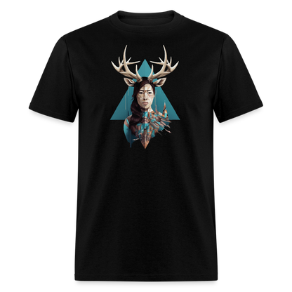 Deer Woman T-Shirt - black