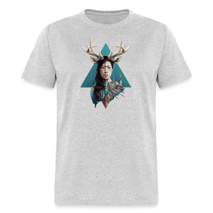 Deer Woman T-Shirt - heather gray