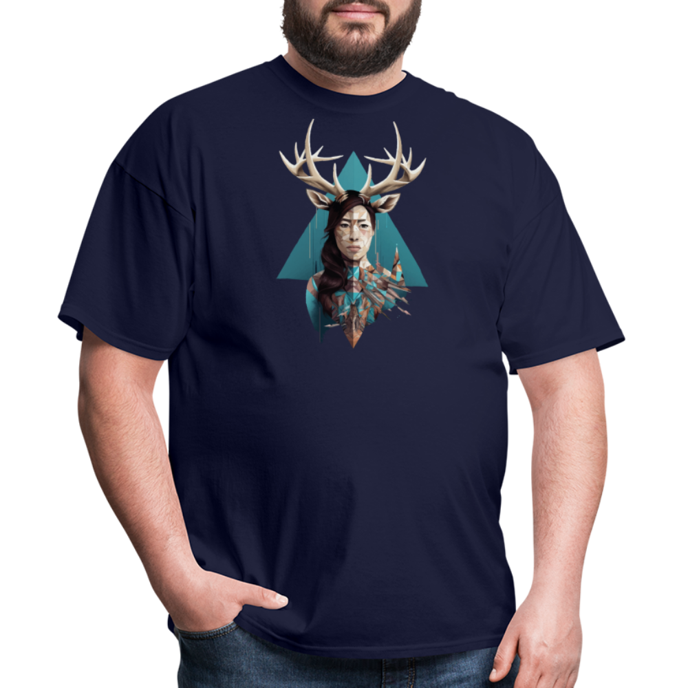 Deer Woman T-Shirt - navy