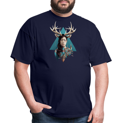 Deer Woman T-Shirt - navy