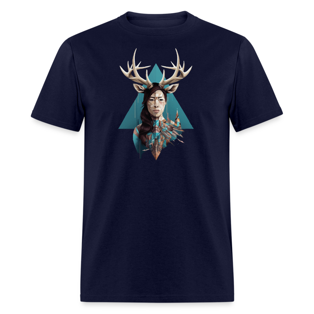 Deer Woman T-Shirt - navy