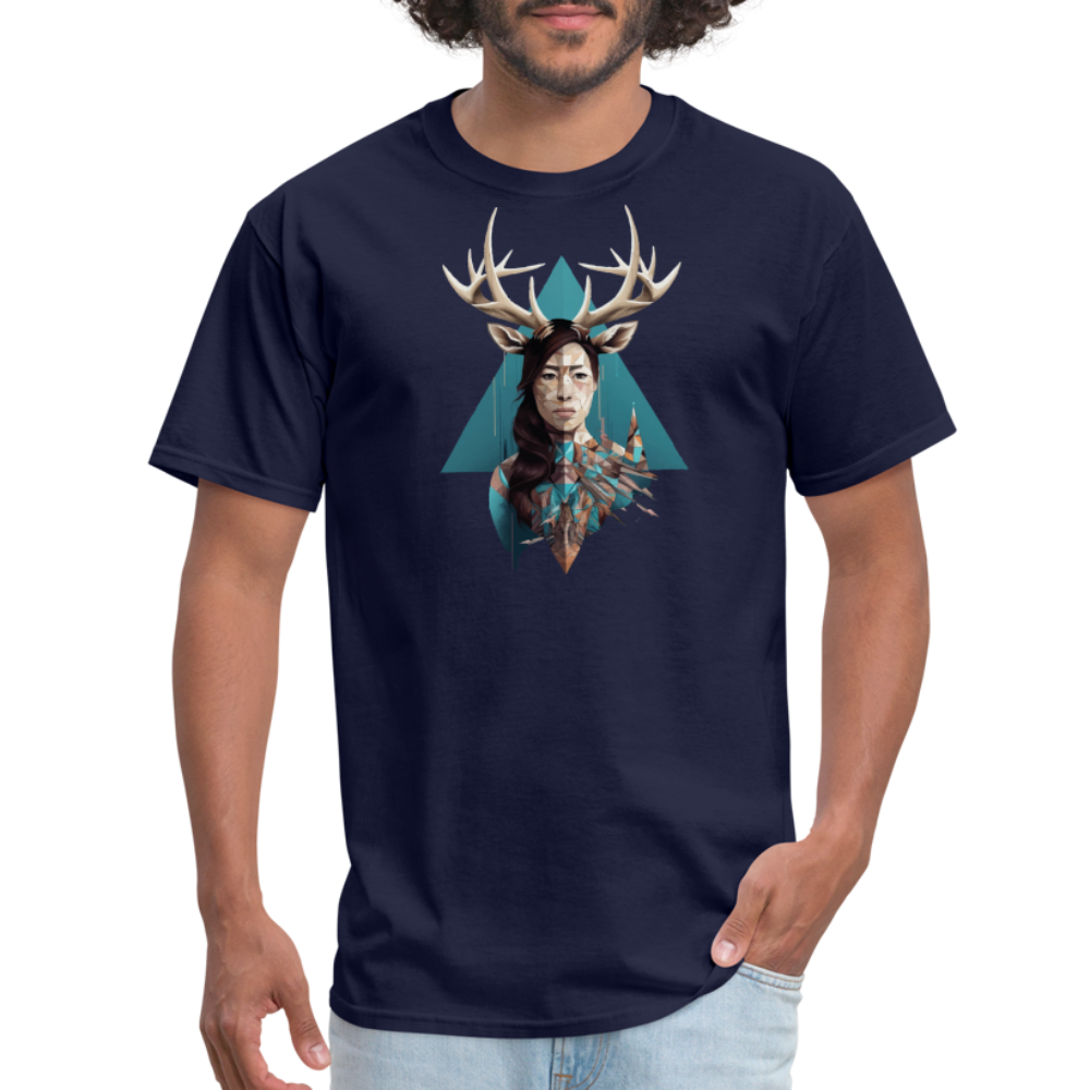 Deer Woman T-Shirt - navy