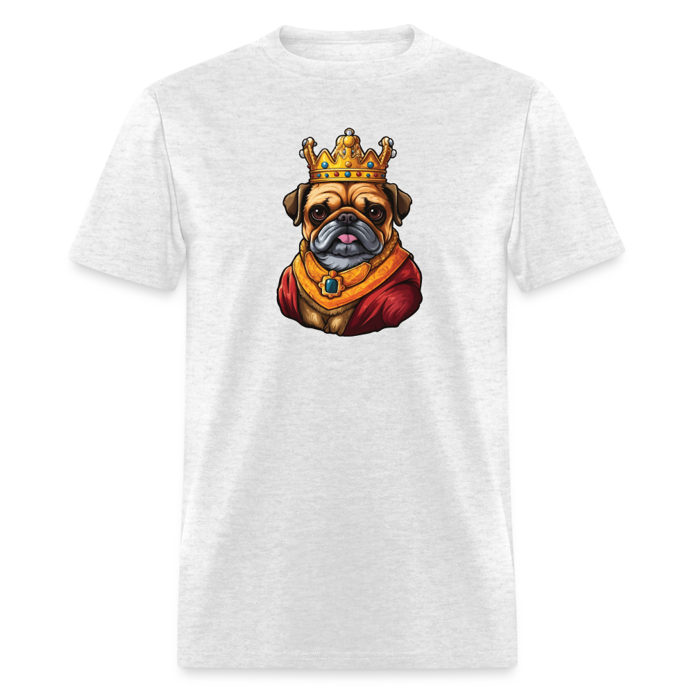 King Pug T-Shirt - light heather gray