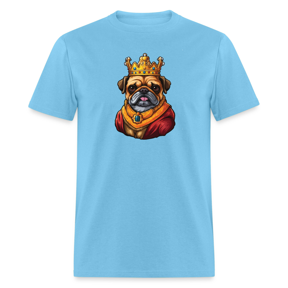 King Pug T-Shirt - aquatic blue