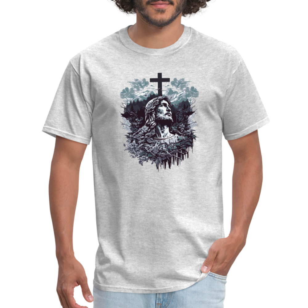 Jesus Cross T-Shirt - heather gray