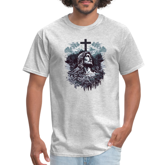 Jesus Cross T-Shirt - heather gray