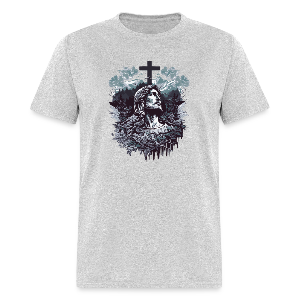 Jesus Cross T-Shirt - heather gray