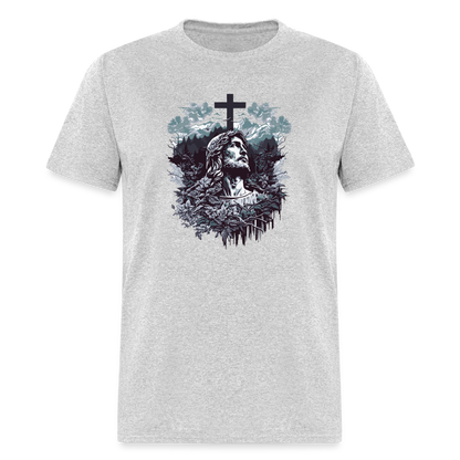 Jesus Cross T-Shirt - heather gray