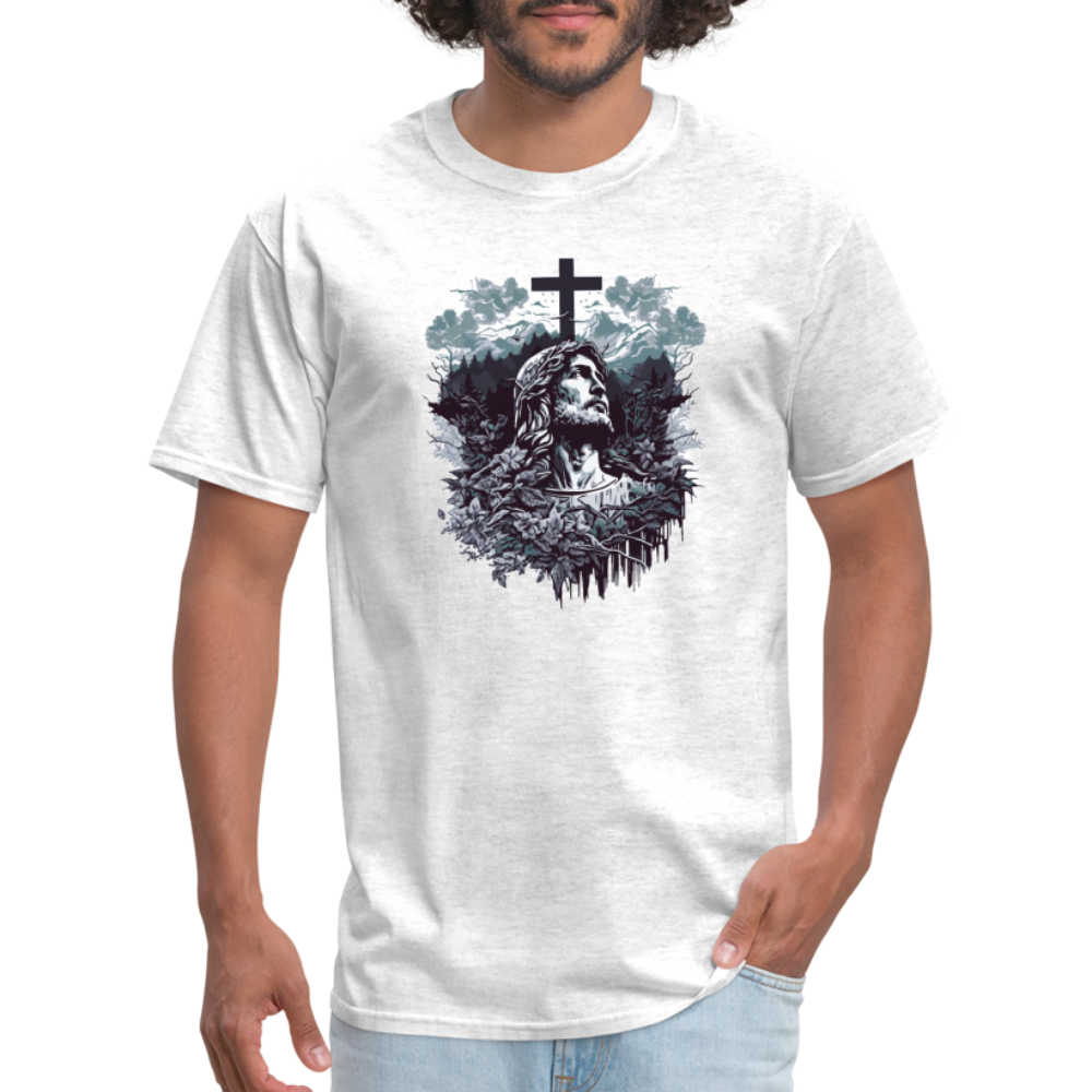 Jesus Cross T-Shirt - light heather gray