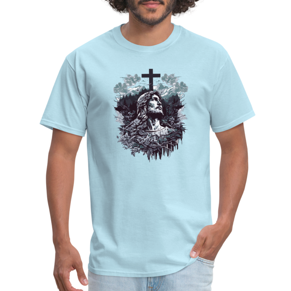 Jesus Cross T-Shirt - powder blue