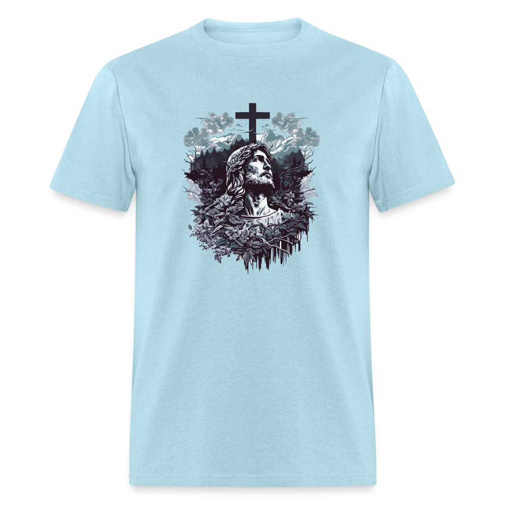 Jesus Cross T-Shirt - powder blue