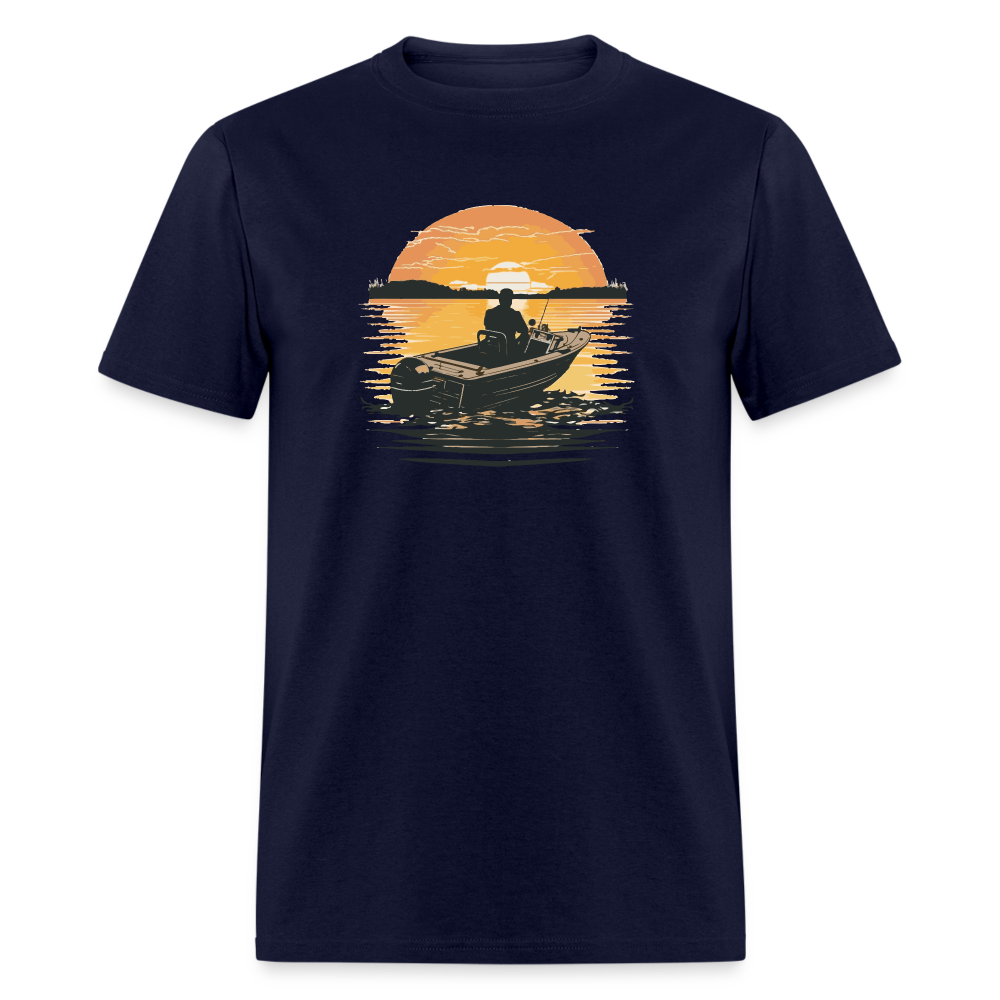 Boating In Sunset T-Shirt - navy