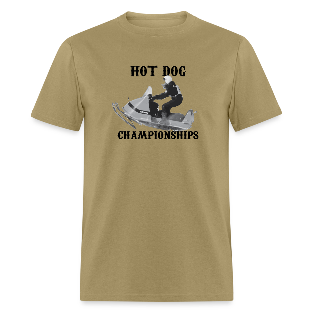 Hot Dog Championships T-Shirt - khaki