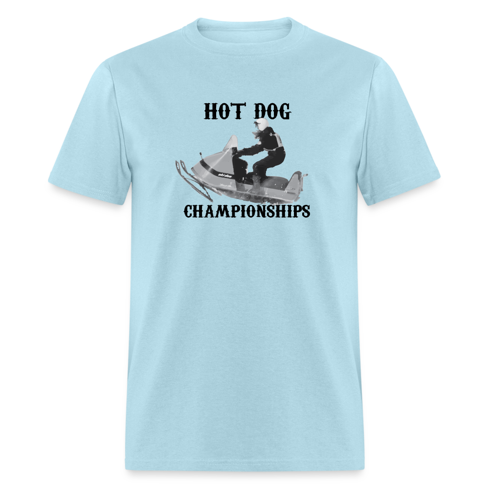 Hot Dog Championships T-Shirt - powder blue