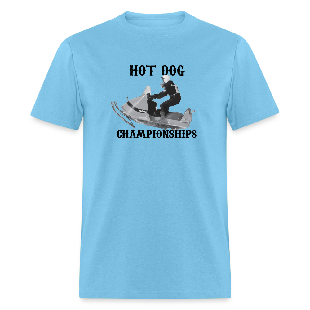 Hot Dog Championships T-Shirt - aquatic blue