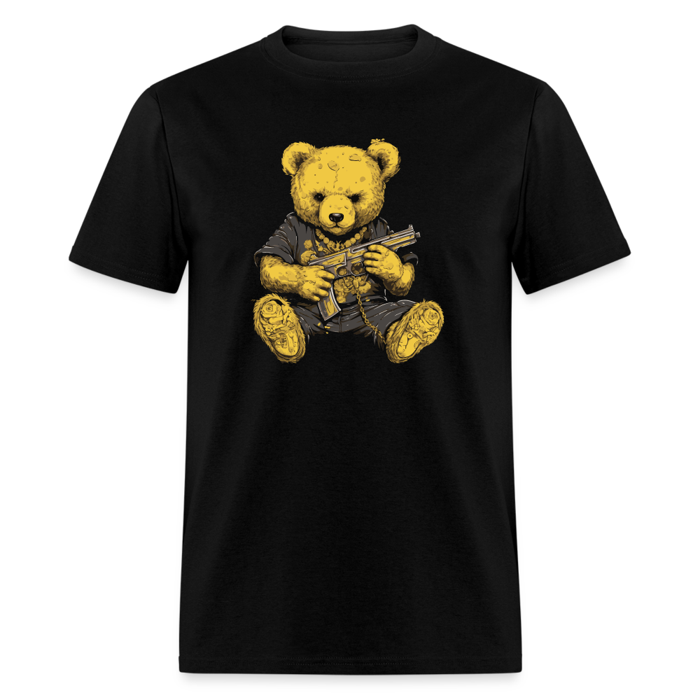 Teddy Bear With Gun T-Shirt - black