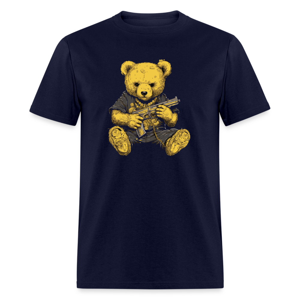 Teddy Bear With Gun T-Shirt - navy