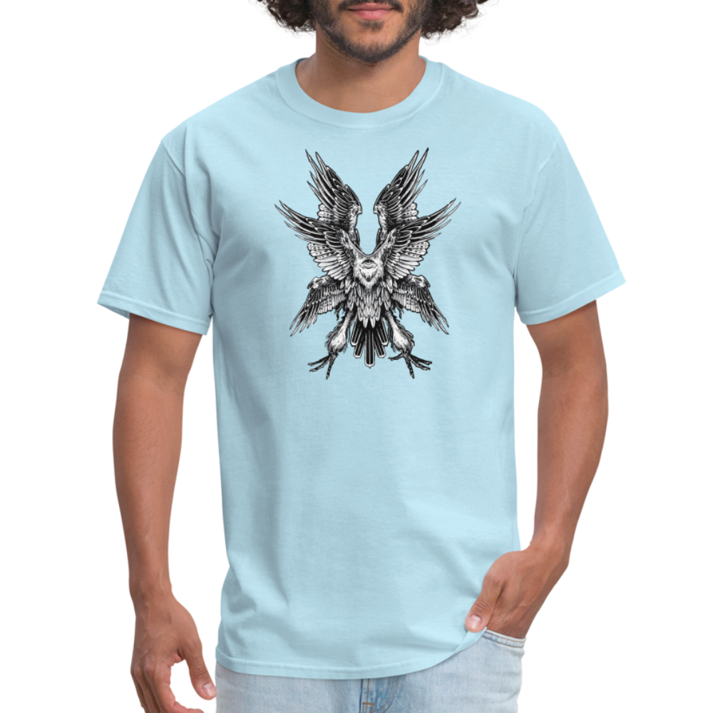 Winged Bird T-Shirt - powder blue