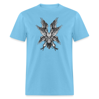 Winged Bird T-Shirt - aquatic blue