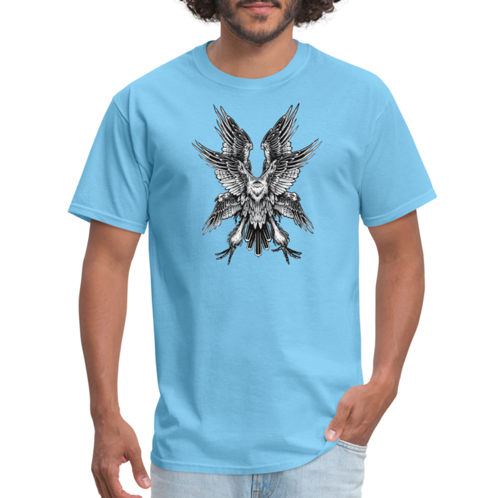 Winged Bird T-Shirt - aquatic blue