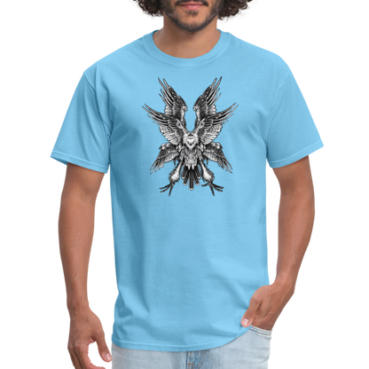 Winged Bird T-Shirt - aquatic blue