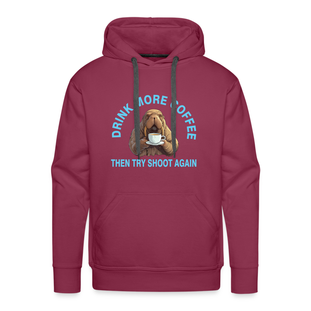 Drink More Coffee Hoodie - burgundy