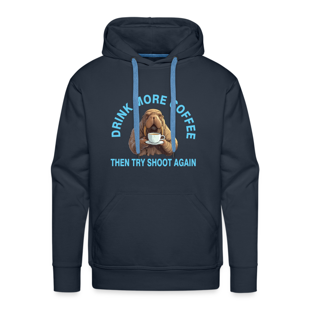 Drink More Coffee Hoodie - navy