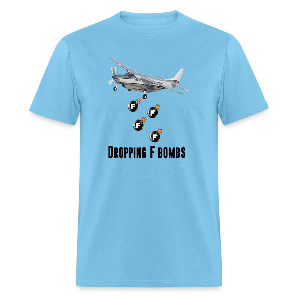 Dropping F Bombs T-Shirt - aquatic blue