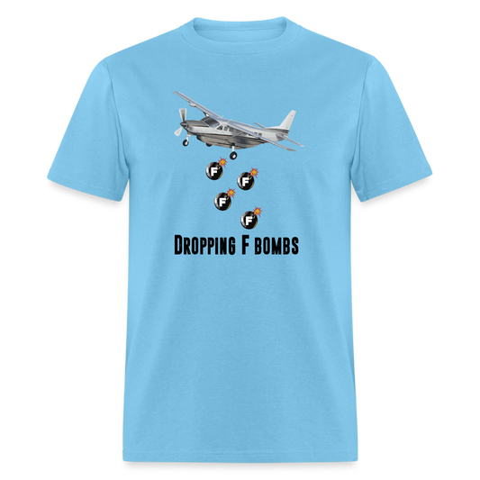 Dropping F Bombs T-Shirt - aquatic blue