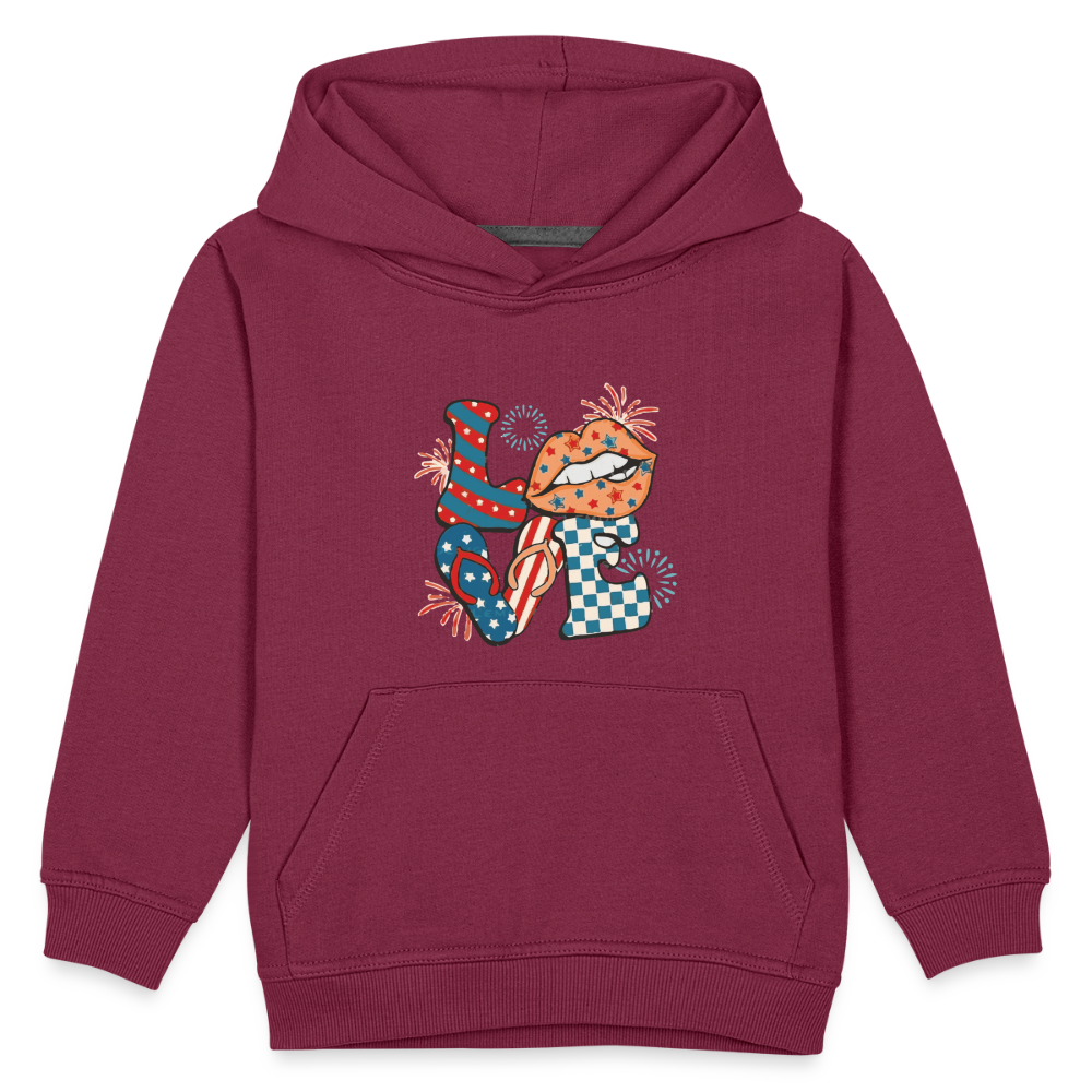 Love Kids‘ Premium Hoodie - burgundy