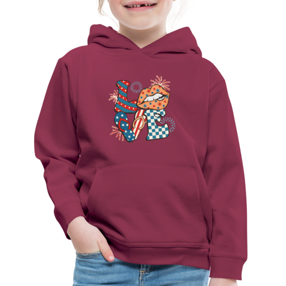 Love Kids‘ Premium Hoodie - burgundy