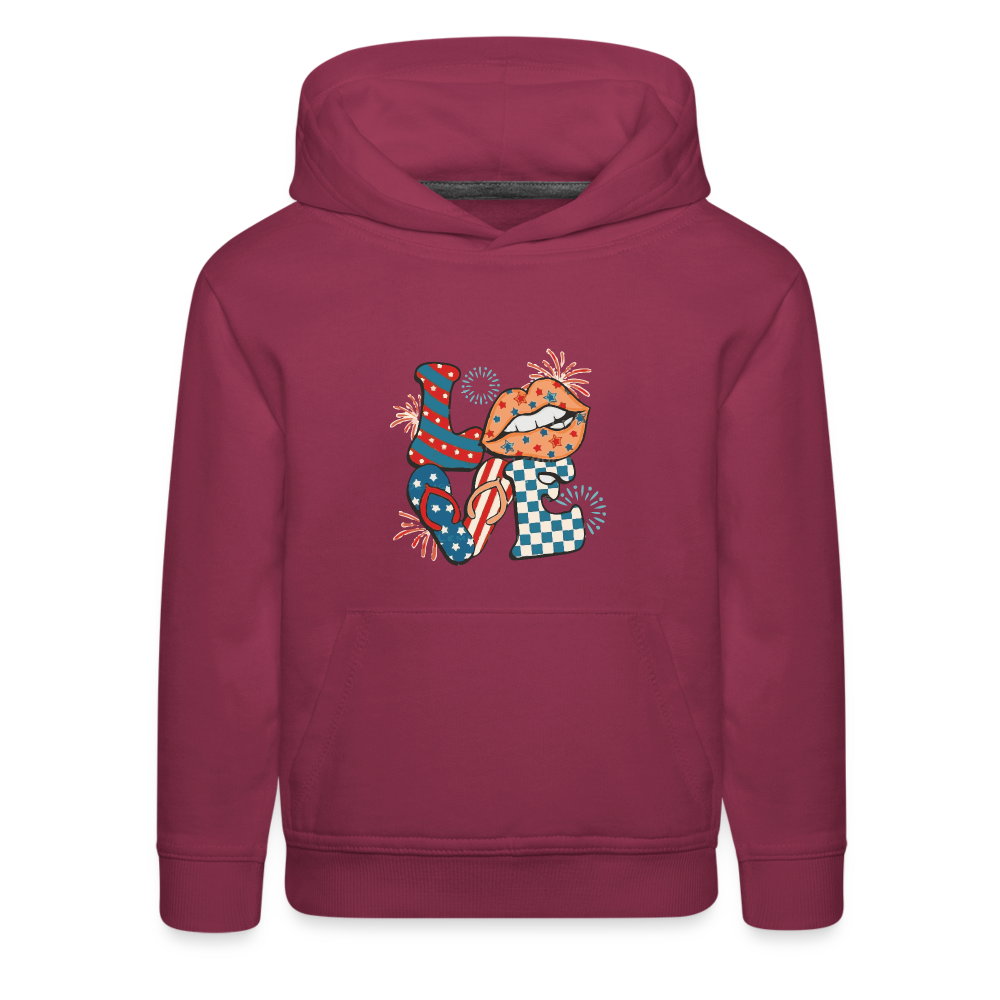 Love Kids‘ Premium Hoodie - burgundy