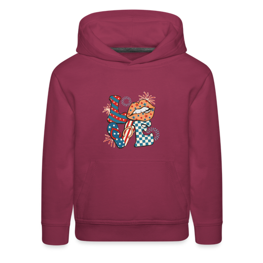 Love Kids‘ Premium Hoodie - burgundy