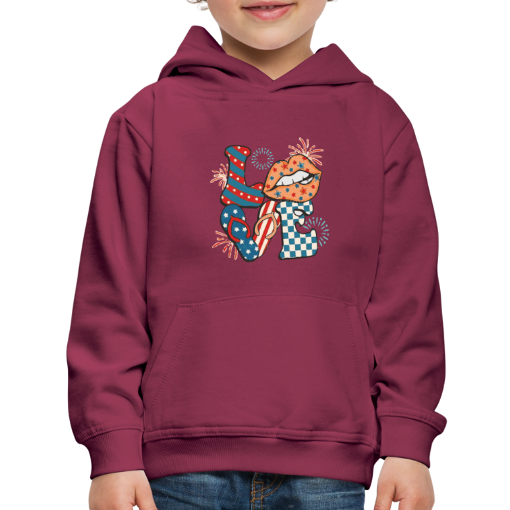 Love Kids‘ Premium Hoodie - burgundy