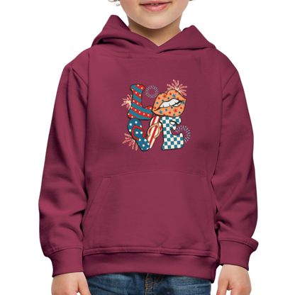 Love Kids‘ Premium Hoodie - burgundy