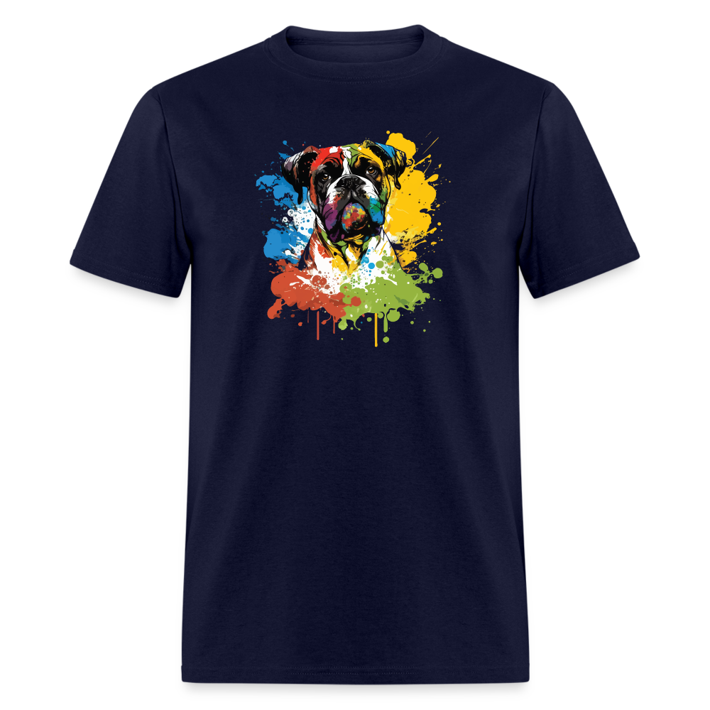 Dog Splatter T-Shirt - navy