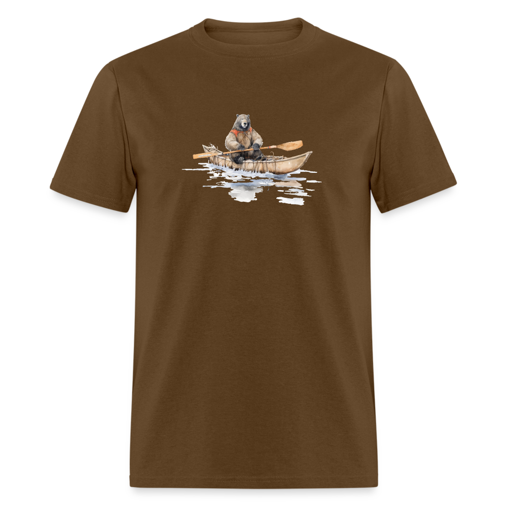 Bear Kayaker T-Shirt - brown