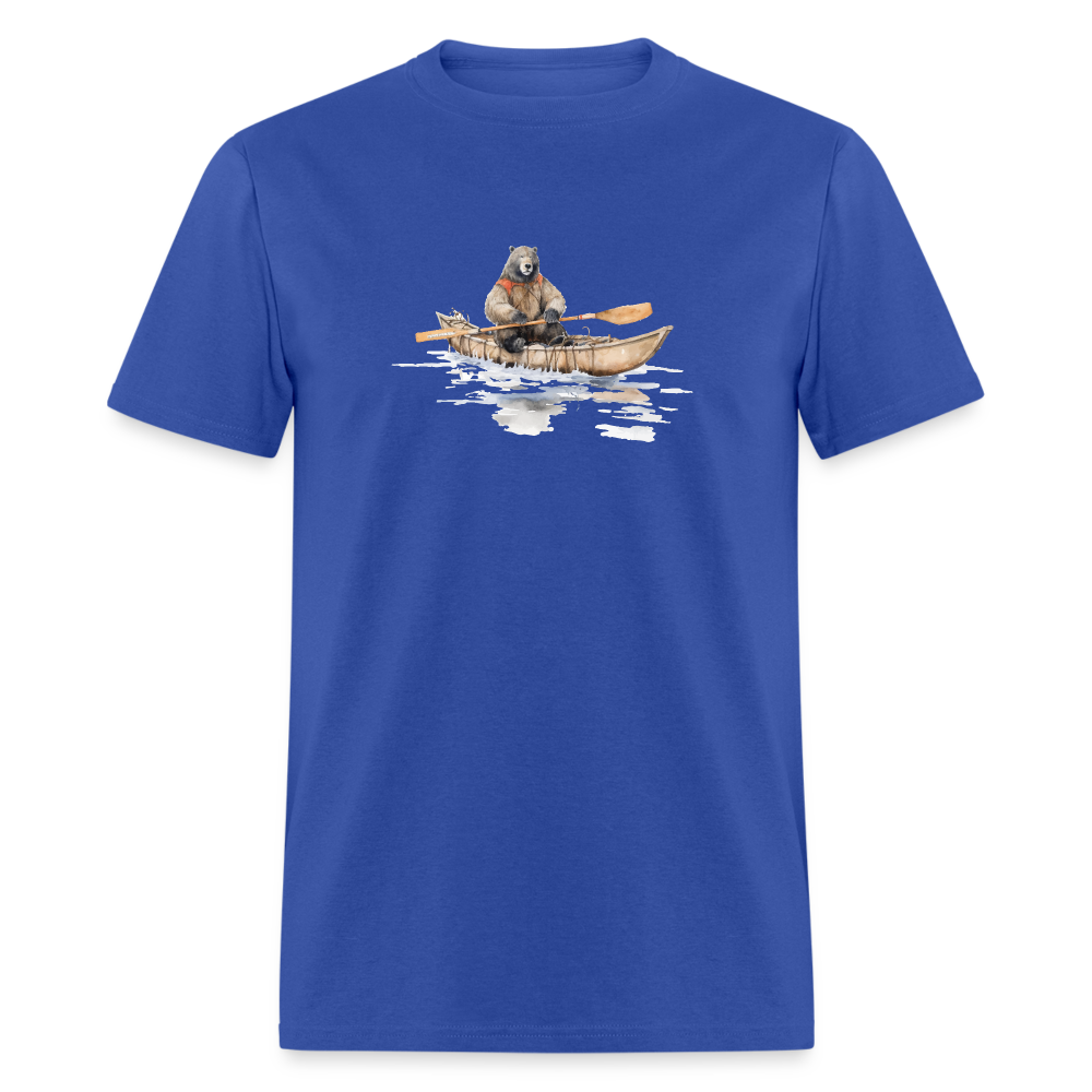 Bear Kayaker T-Shirt - royal blue