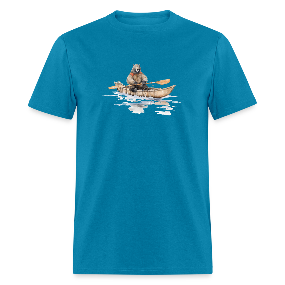 Bear Kayaker T-Shirt - turquoise