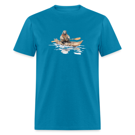 Bear Kayaker T-Shirt - turquoise