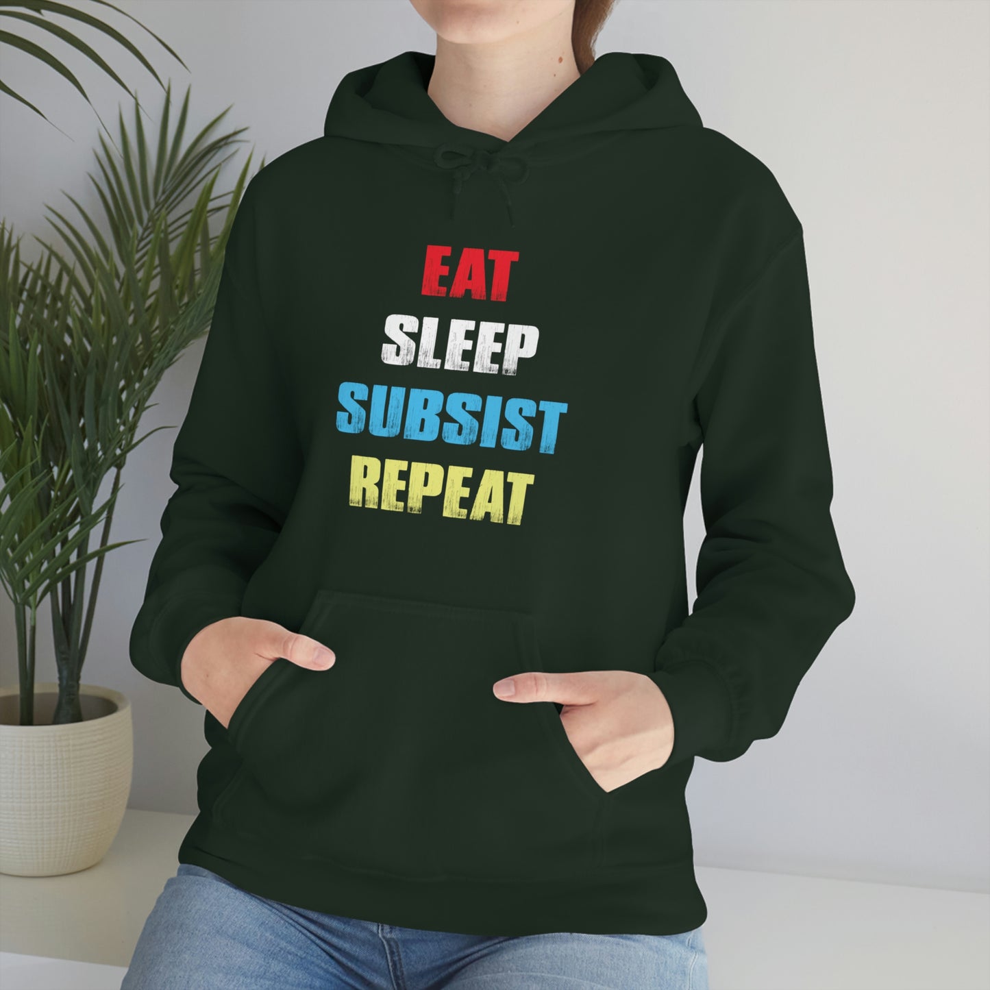 Eat Sleep Subsist Repeat Hooded Sweatshirt